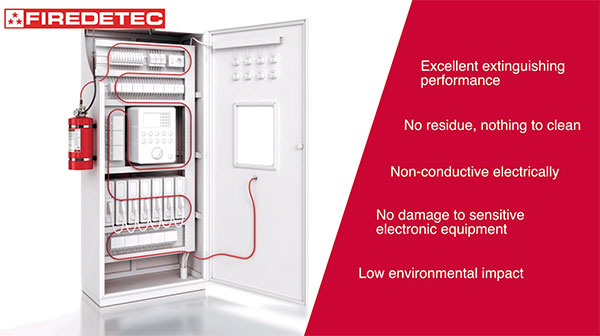 FIREDETEC Electrical cabinet using FK-5-1-12 FIREDETEC Electrical cabinet using FK-5-1-12